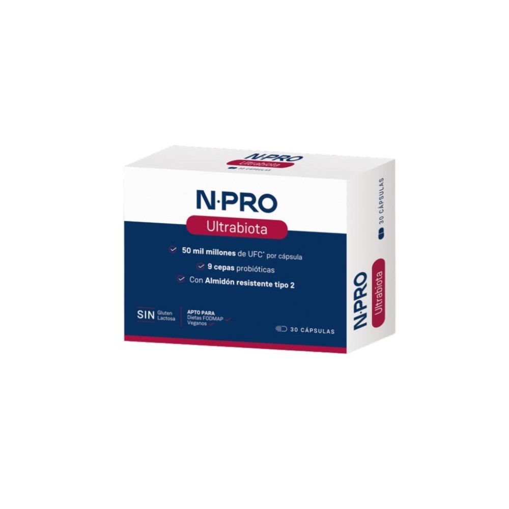 Comprar NPRO ULTRABIOTA 30 CAP NATURAL PROBIOTICS- Farmacia Coliseum