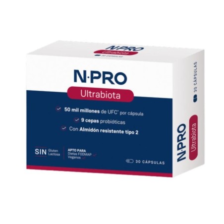 Comprar NPRO ULTRABIOTA 30 CAP NATURAL PROBIOTICS- Farmacia Coliseum