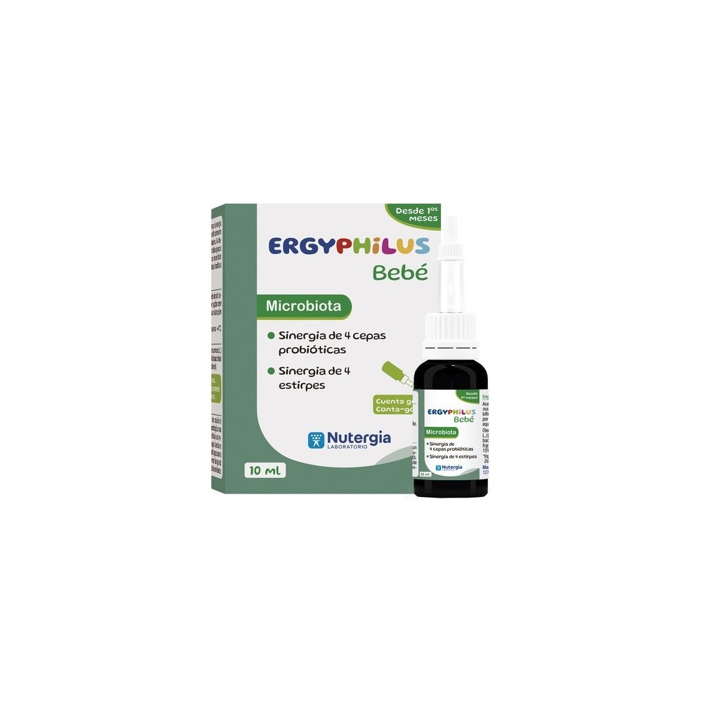 Comprar online ERGYPHILUS BEBE MICROBIOTA 10 CC NUTERGIA - Farmacia Coliseum