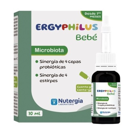 Comprar online ERGYPHILUS BEBE MICROBIOTA 10 CC NUTERGIA - Farmacia Coliseum