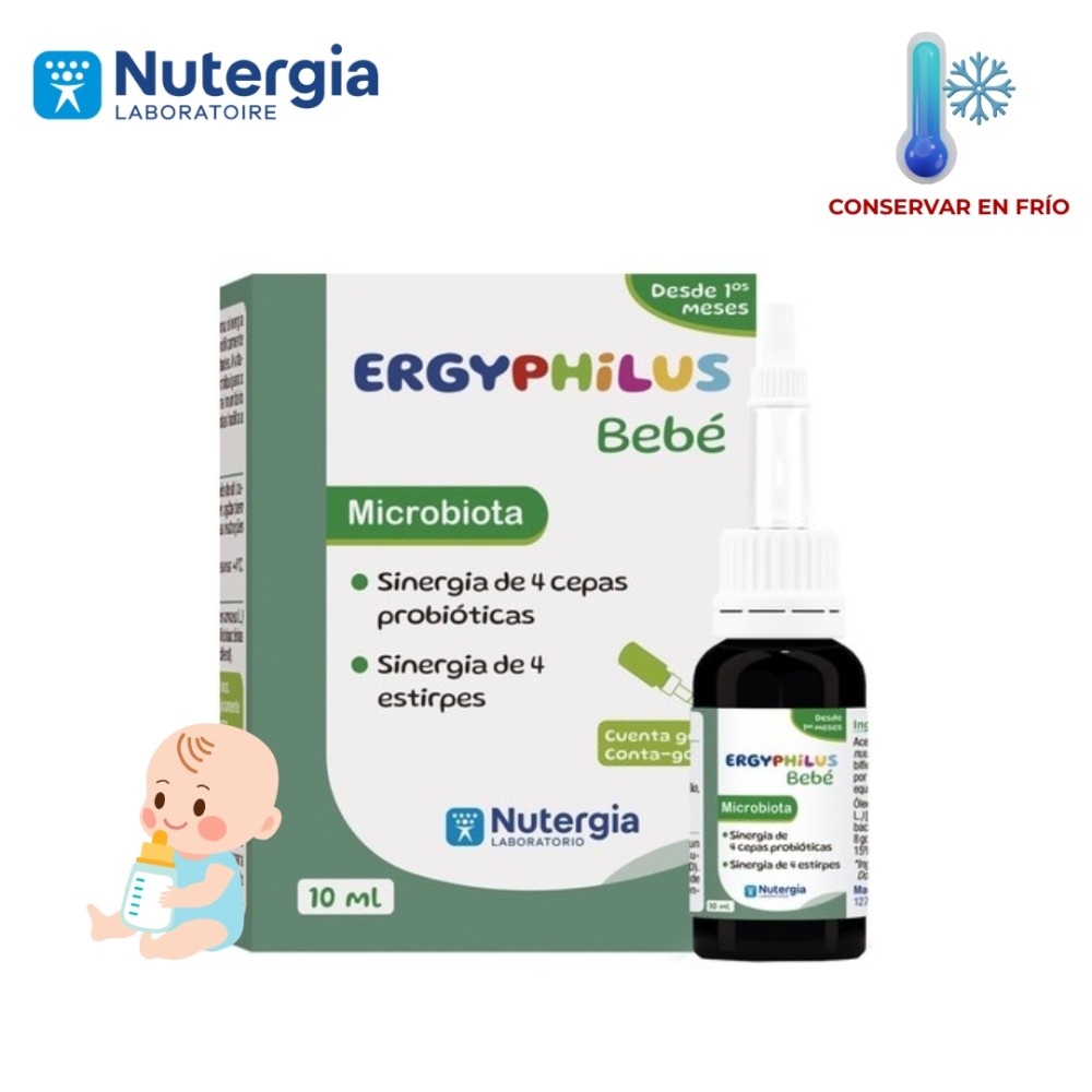 Comprar online ERGYPHILUS BEBE MICROBIOTA 10 CC NUTERGIA - Farmacia Coliseum