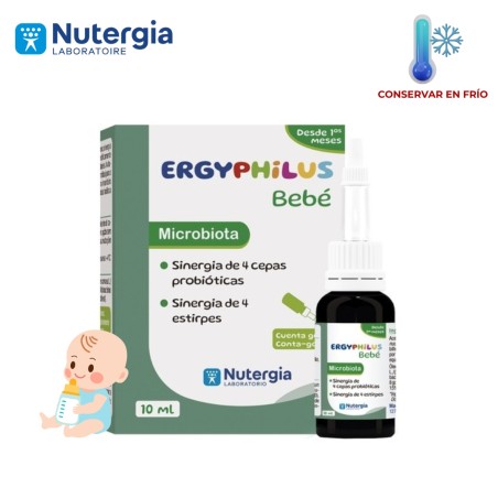 Comprar online ERGYPHILUS BEBE MICROBIOTA 10 CC NUTERGIA - Farmacia Coliseum