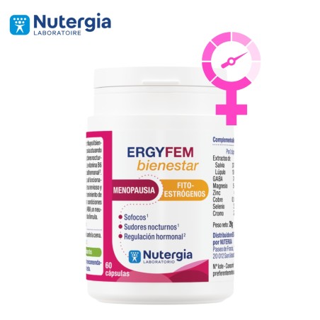 Comprar ERGYFEM BIENESTAR 60 CAP NUTERGIA online - Farmacia Coliseum