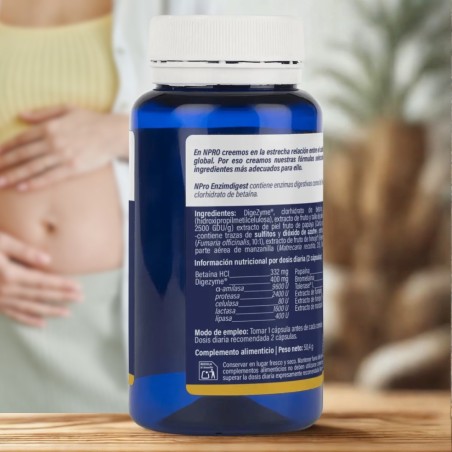 Comprar online NPRO ENZIMDIGEST 60 CAP NATURAL PROBIOTICS - Coliseum