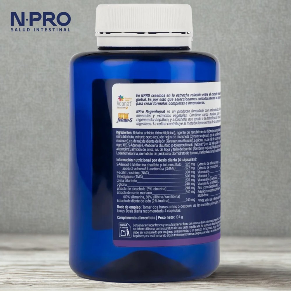 Comprar online NPRO REGENHEPAT 90 CAP NATURAL PROBIOTICS - Coliseum