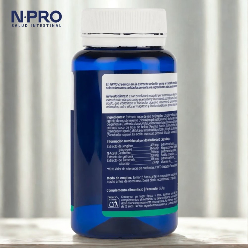 Comprar online NPRO MOTILINTEST 60 CAP NATURAL PROBIOTICS - Farmacia Coliseum