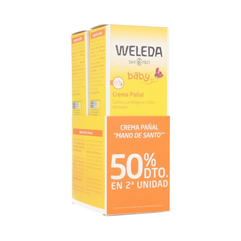 Comprar online WELEDA PACK CREMA PAÑAL CALENDULA BEBE 50% - Coliseum