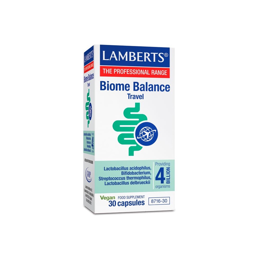 Comprar BIOME BALANCE TRAVEL 30 CAP LAMBERTS online - Coliseum