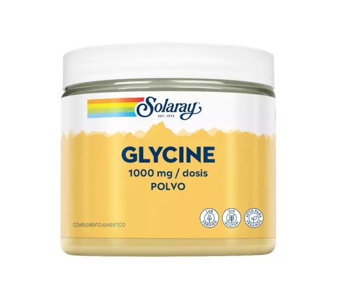 Comprar GLICINA POLVO 1000 MG 400 DOSIS 400 GRAMOS SOLARAY