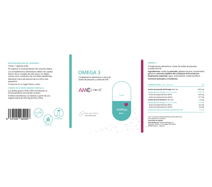 Comprar online OMEGA 3 100 CAP AMCLINIC - Farmacia Coliseum