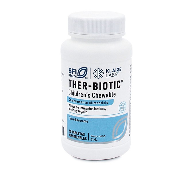 THER BIOTIC CHILDREN'S CHEWABLE 60 COMP MASTIC SFI HEALTH KLAIRE LABS