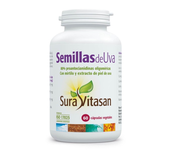 Comprar online SEMILLA UVA OPC 60 MG 60 CAP SURA VITASAN - Coliseum