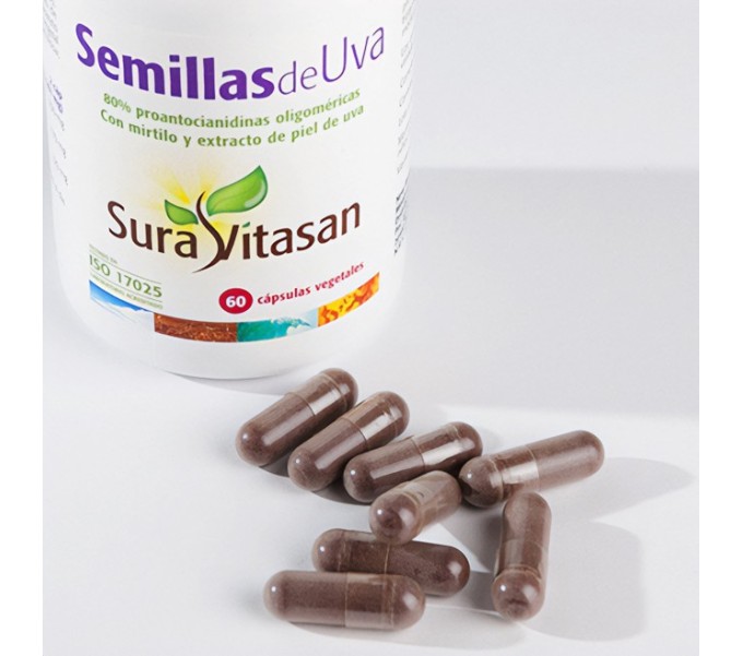 Comprar online SEMILLA UVA OPC 60 MG 60 CAP SURA VITASAN - Coliseum