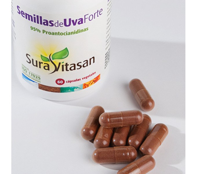 Comprar online SEMILLA UVA FORTE & ARANDANO ROJO 60 CAPS SURA VITASAN