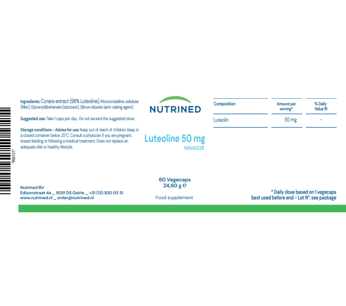 Comprar online LUTEOLINE 50 MG 60 CAP  NUTRINED - Farmacia Coliseum