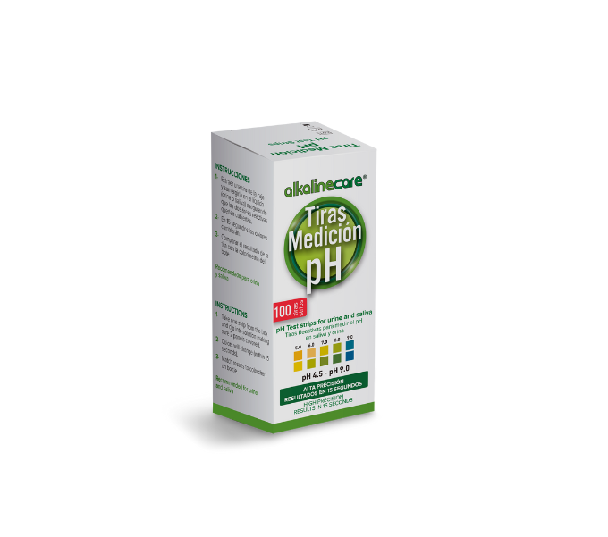 TIRAS MEDIDORAS PH 100 UD ALTA PRECISION SALIVA Y ORINA ALKALINE CARE