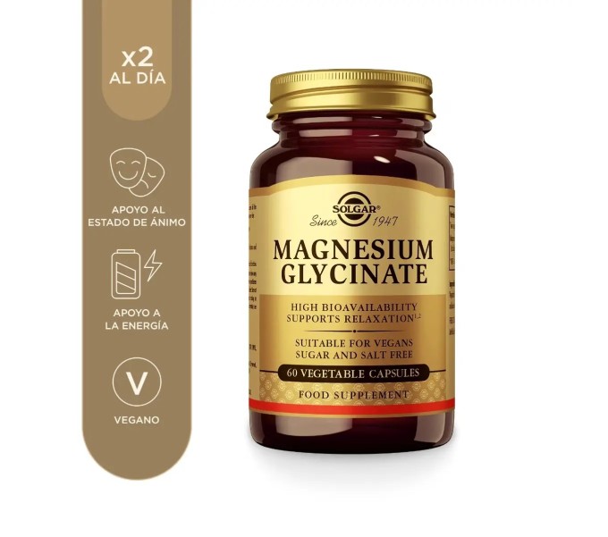 Comprar online MAGNESIO BISGLICINATO 60 CAP SOLGAR Farmacia Coliseum