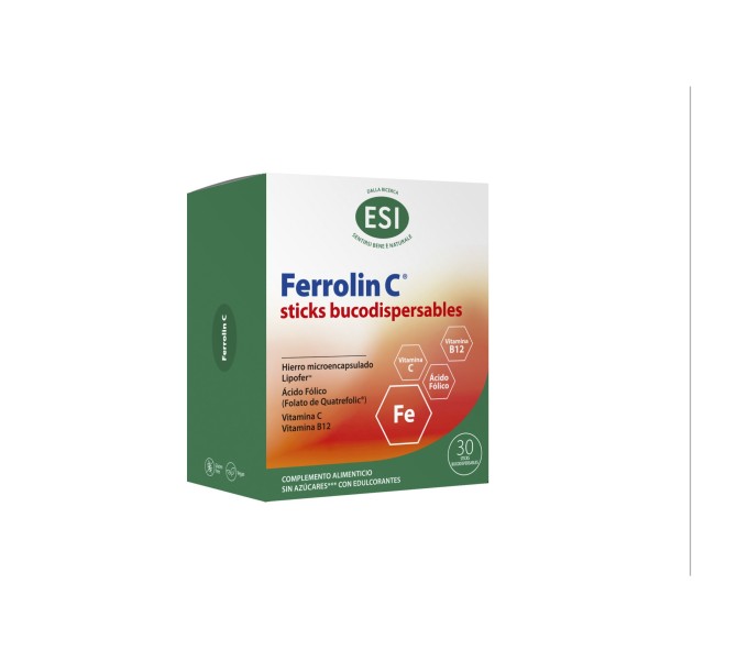 Comprar FERROLIN C HIERRO LIPOSOMADO 30 STICKS BUCODSPERSABLES ESI TREPAT DIET online - Farmacia Coliseum