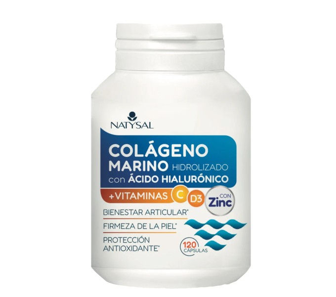 Comprar online COLAGENO MARINO HIDROLIZADO CON HIALURONICO 120 COMP NATYSAL - Farmacia Coliseum