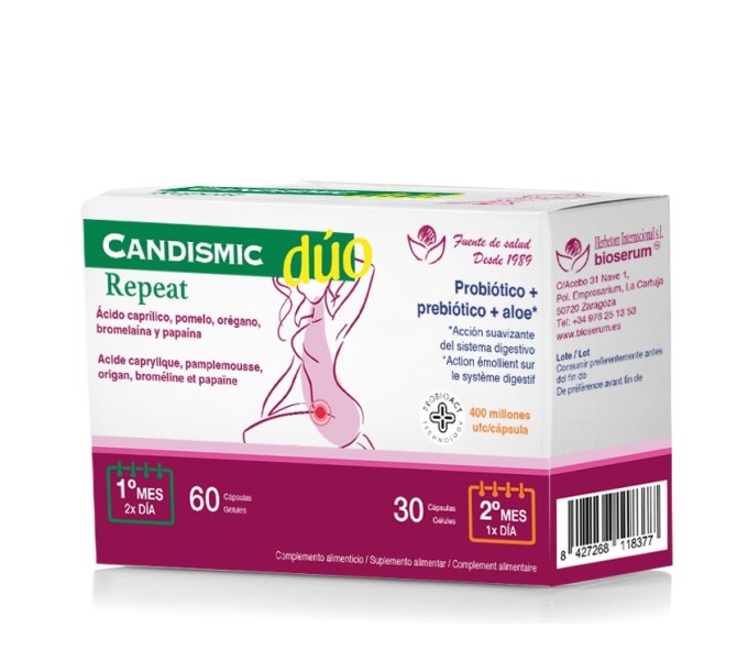 Comprar CANDISMIC DUO 60+30 CAP BIOSERUM online - Farmacia Coliseum