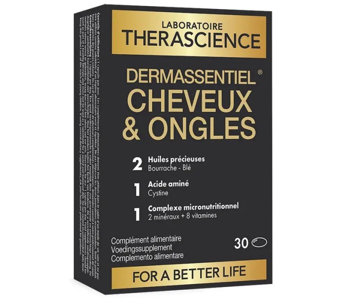 Comprar DERMASSENTIEL CABELLO Y UÑAS 30 PERLAS THERASCIENCE online - Farmacia Coliseum