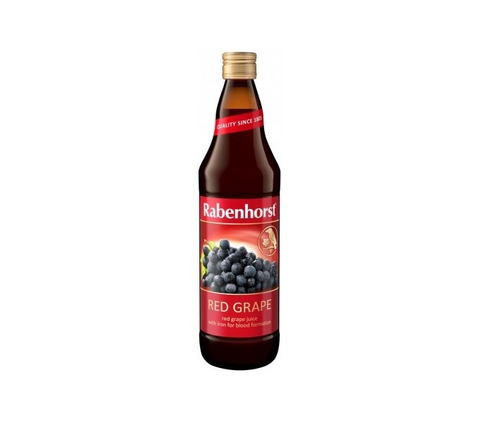Comprar online UVA ROJA CON HIERRO ZUMO 750 ML RABENHORST - Farmacia Coliseum