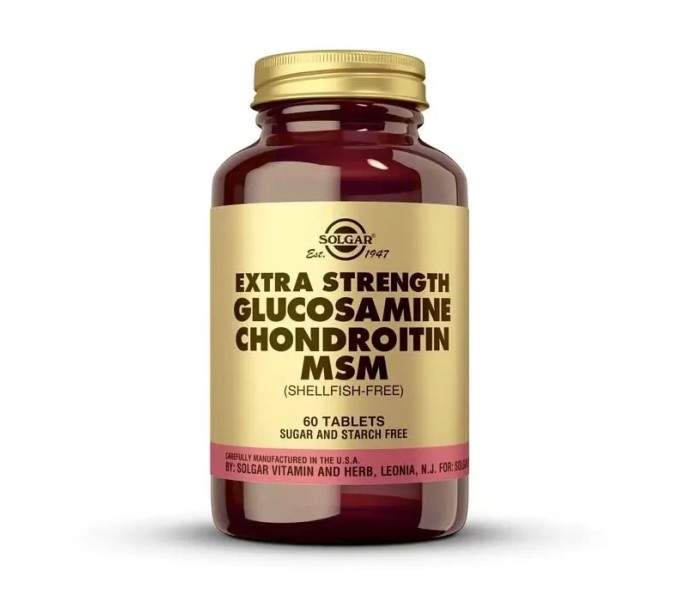 Comprar online GLUCOSAMINA CONDROITINA MSM EXTRA STRENGTH 120 COMP SOLGAR - Farmacia Coliseum