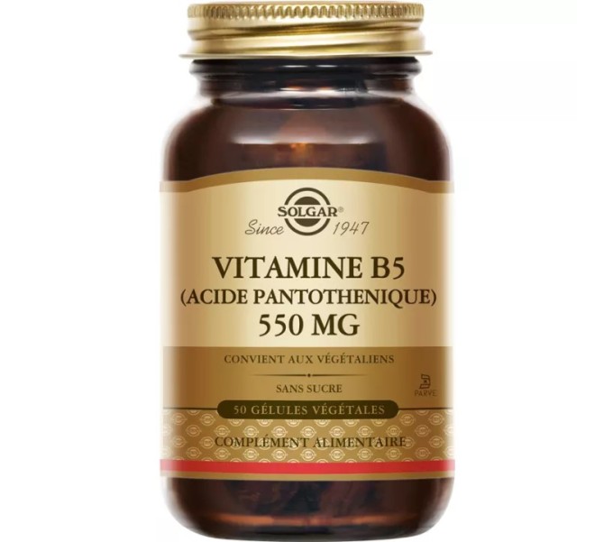 Comprar PANTOTENIC ACID 550 MG 50 CAP SOLGAR online - Farmacia Coliseum