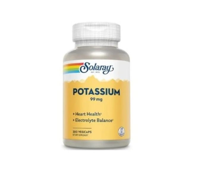 Comprar online POTASSIUM CITRATE 99MG 200VEGCAPS SOLARAY - Farmacia Coliseum