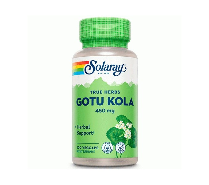 Comprar online GOTU KOLA 450MG 100VEGCAPS SOLARAY - Farmacia Coliseum