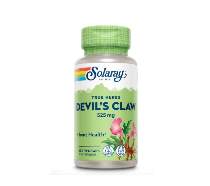 Comprar HARPAGOFITO 525MG DEVIL'S CLAW ROOT 525MG 100VEGCAPS SOLARAY online - Farmacia Coliseum