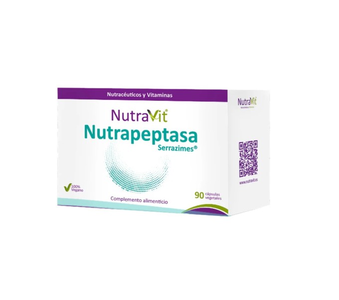 NUTRAPEPTASA SERRAZIME 90 CAP NUTRAVIT - Farmacia Coliseum