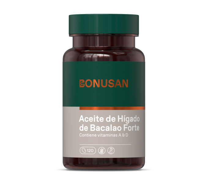 Comprar ACEITE HIGADO BACALAO FORTE 120 CAP  BONUSAN online
