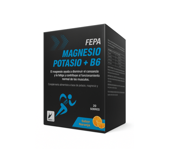 FEPA MAGNESIO POTASIO B6 20 SOBRES FEPADIET - Farmacia Coliseum