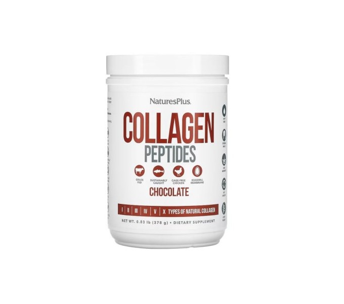 COLLAGEN PEPTIDES SABOR CHOCO 378 G NATURES PLUS - Farmacia Coliseum