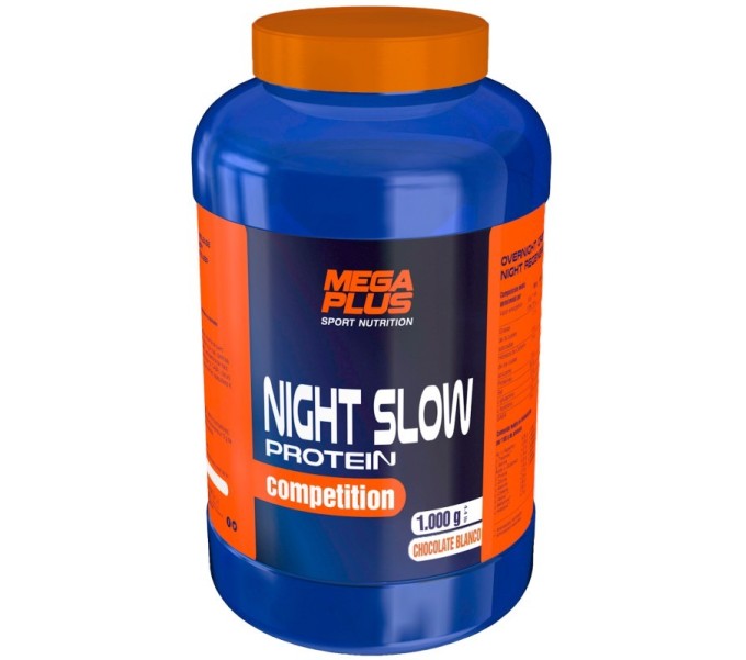 NIGHT SLOW PROTEIN 1 KG CHOCOLATE BLANCO MEGAPLUS - Farmacia Coliseum