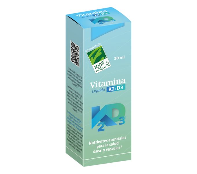 VITAMINA D3 100UI K2 90 MCG 30 ML CIEN POR CIEN NATURAL