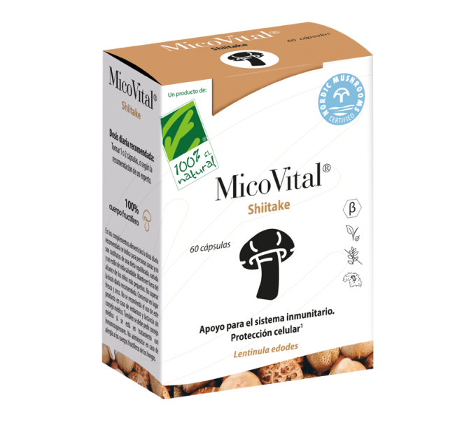 Comprar SHIITAKE MICOVITAL 60 CAP CIEN POR CIEN NATURAL