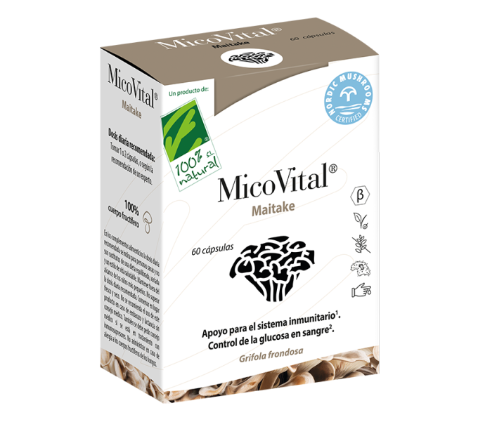 Comprar MAITAKE MICOVITAL 60 CAP CIEN POR CIEN NATURAL