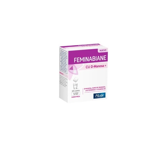 Comprar online FEMINABIANE CU D-MANOSA + 10 SOBRES SABOR FRESA PILEJE Farmacia Coliseum