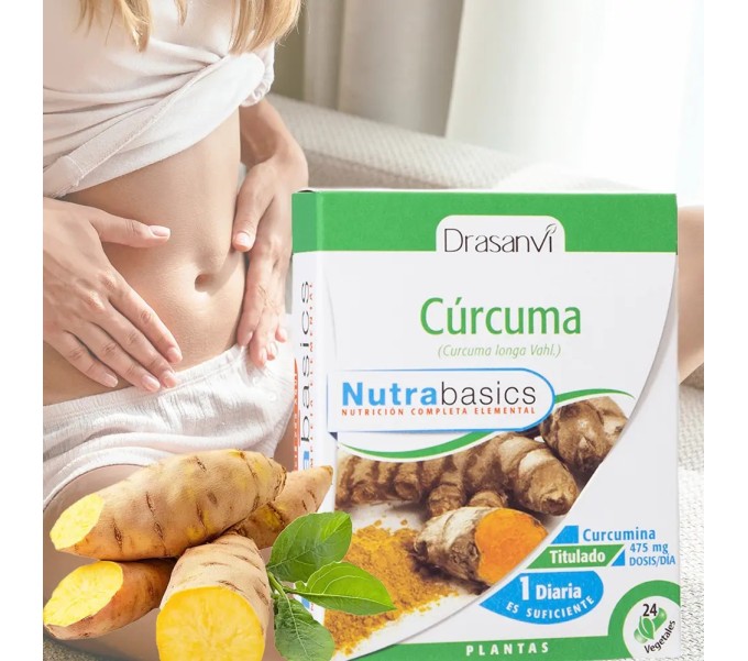 Comprar CURCUMA 475MG 24 CAP NUTRABASICS DRASANVI online - Coliseum