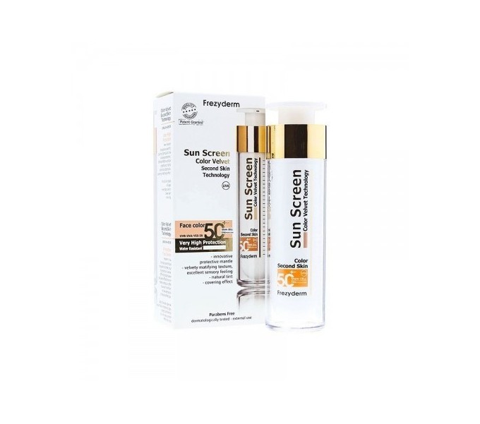 comprar FREZYDERM SUNSCREEN VELVET FACIAL SPF 50+  COLOR  50 ML online