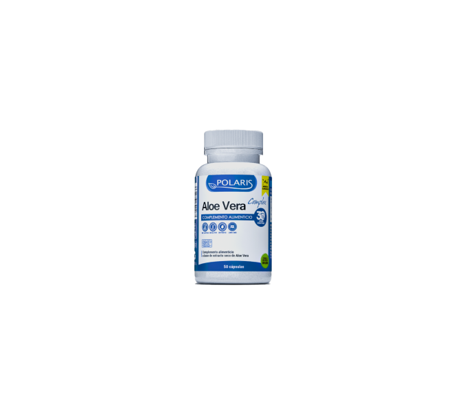 aloe vera 50 cap polaris  útil para favorecer el fisiológico tránsito intestinal | farmacia coliseum
