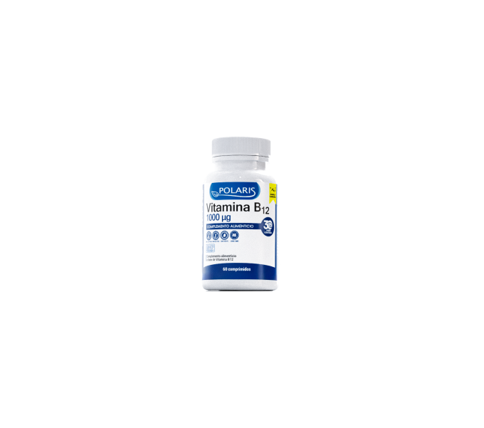 vitamina b12 cianocobalamina 1000 mcg 60 comp polaris  contribuye a la formación normal de glóbulos rojos, al | farmacia colise