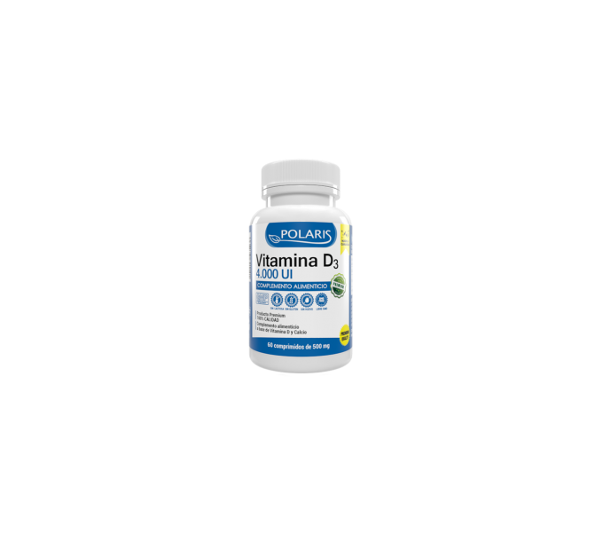 vitamina d3 4000 ui 60 comp polaris  contribuye al normal funcionamiento del sistema inmunitario | farmacia coliseum