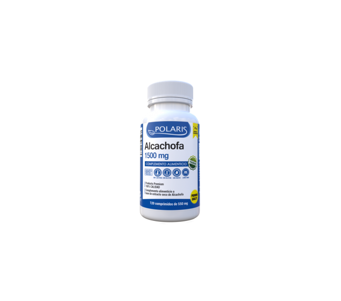 alcachofa 1500 mg 120 comp polaris  favorece la función hepática y digestiva | farmacia coliseum