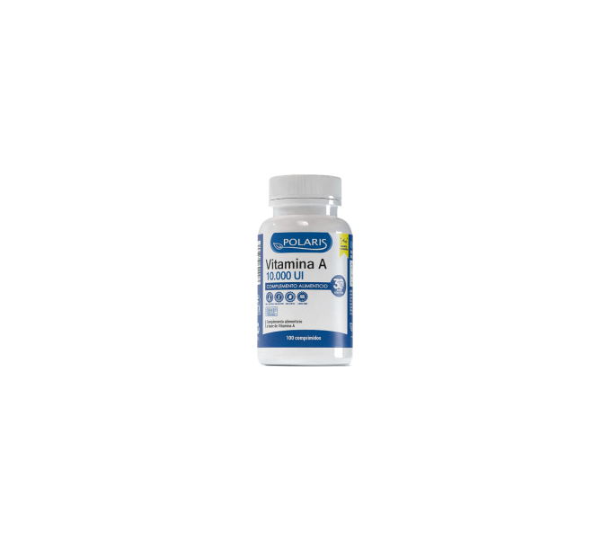 vitamina a 10000 ui 100 comp polaris  contribuye al mantenimiento de la visión y del cabello | farmacia coliseum