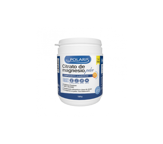 magnesio citrato polvo 120 g polaris  contribuye al buen funcionamiento de los músculos y a la | farmacia coliseum