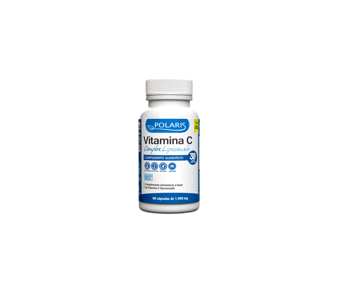 vitamina c complex liposomada 60 cap polaris  contribuye a mejorar la absorción del hierro, al buen | farmacia coliseum
