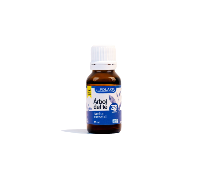 arbol de te aceite esencial 15 cc polaris  aceite esencial antibacteriano, fungicida y cicatrizante | farmacia coliseum